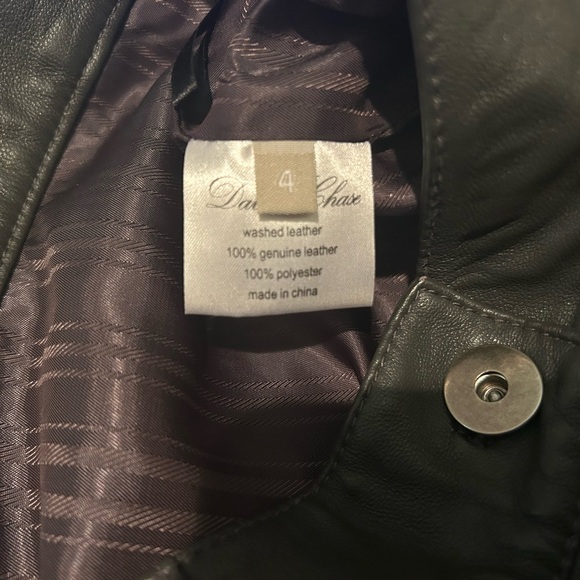 Dallin Chase 100% Leather Shorts in washed black size 4 - Picture 4 of 5